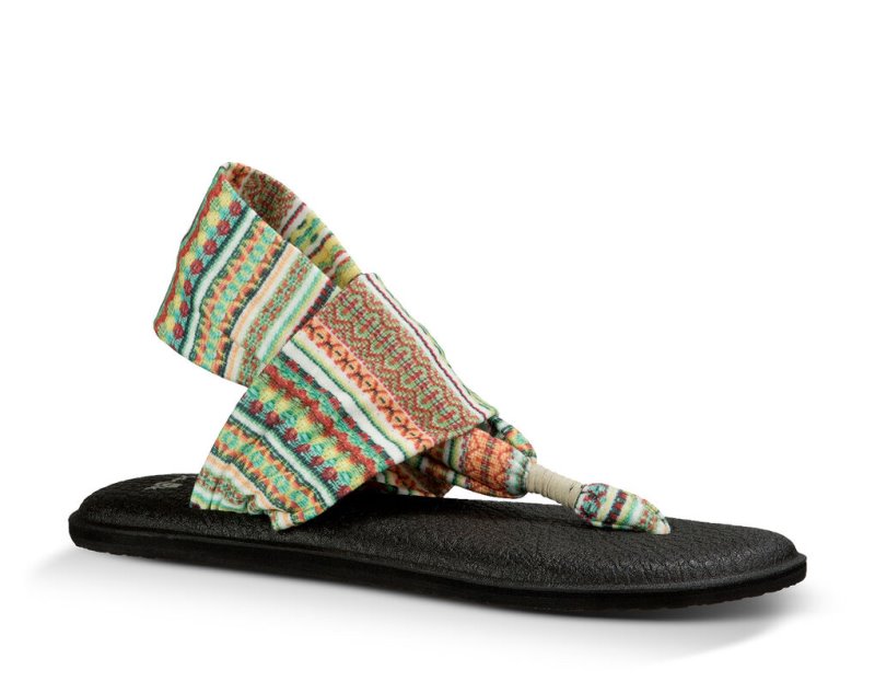 Sanuk Womens Yoga Sling 2 Prints Multicolor Sandals | OBKGME835